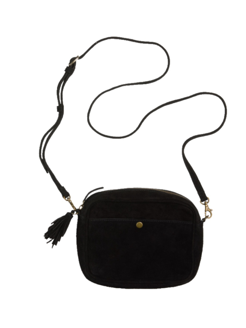 World Market Black Suede Crossbody Bag tribal guitar strap